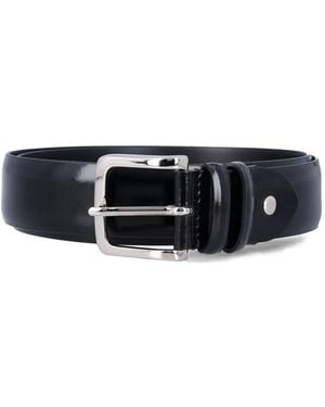 Fabrizio Mancini Leather Belt - White
