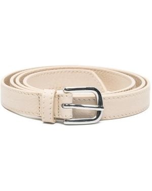 Eleventy Metal-Buckle Leather Belt - Natural