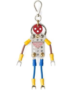 Prada Schlüsselanhänger Mit Roboteranhänger - Weiß
