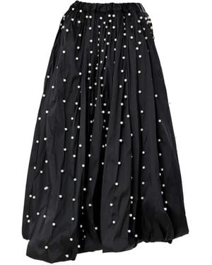 Olympiah Gonna Lunga Con Decorazione - Nero