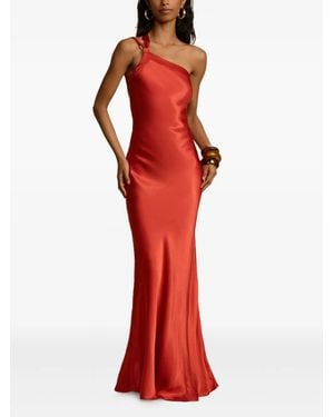 Arcina Ori Monique Asymmetric Tie Gown Dress - Red