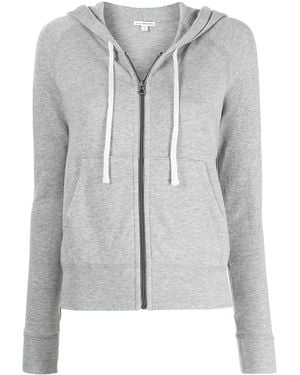 James Perse Fleece Drawstring Hoodie - Grey