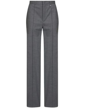 GIUSEPPE DI MORABITO Sewn-Crease Straight-Leg Trousers - Grey