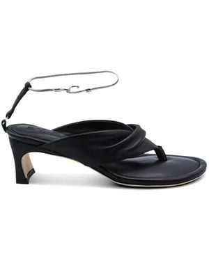 BY FAR Dasha Twisted Sandals - Black