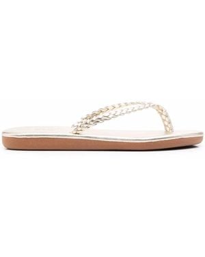 Ancient Greek Sandals Plage Braided-Strap Flip-Flops - Yellow