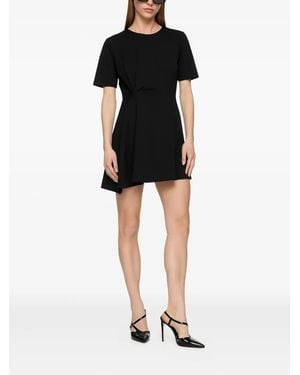 Dondup Twist-Detail Short-Sleeve Mini Dress - Black