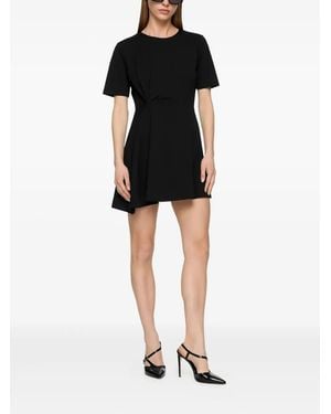Dondup Twist-Detail Short-Sleeve Mini Dress - Black