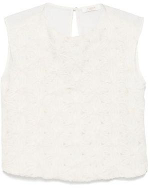 Slowear Floral-Pattern Sleeveless Blouse - White