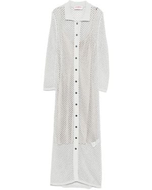 Iceberg Robe Longue À Boutonnière - White