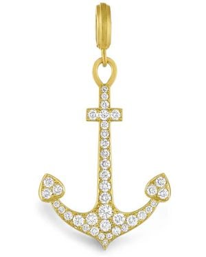 LEIGH MAXWELL Diamond Anchor Pendant - Metallic