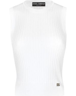 Dolce & Gabbana ストレッチ トップ - ホワイト