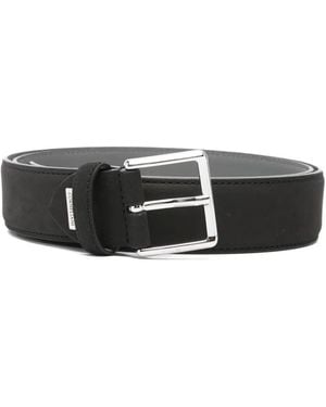 Corneliani Square-Buckle Belt - Black