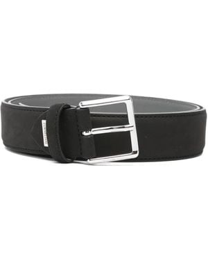 Corneliani Ceinture À Boucle Carrée - Noir
