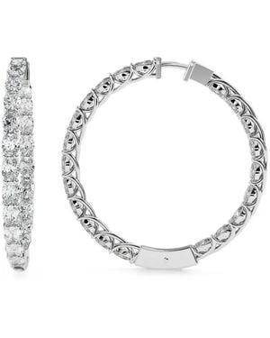 Diamond Essentials Diamond Hoop Earrings - Metallic