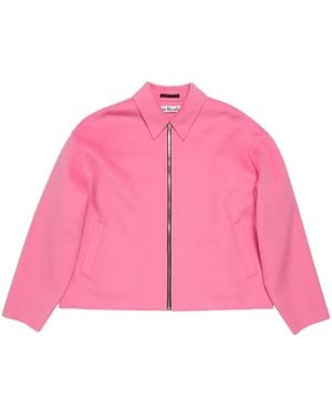 Acne Studios Wool Zip-Up Jacket - Pink