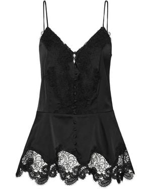 ROTATE BIRGER CHRISTENSEN Camisole Lace Top - Black