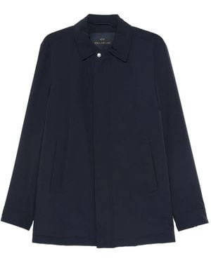 Paul & Shark X Loro Piana Buttoned Welt-Pocket Coat - Blue