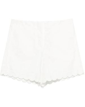 Low Classic Pantalones Cortos Festoneados - Blanco