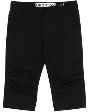 OPEN YY Bermudas Capri Fruncidas - Negro