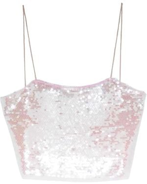 forte_forte Sequin Strap Top - White
