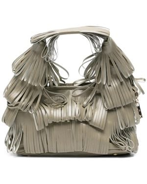 La Milanesa Small Capucine Fringed Tote Bag - Metallic