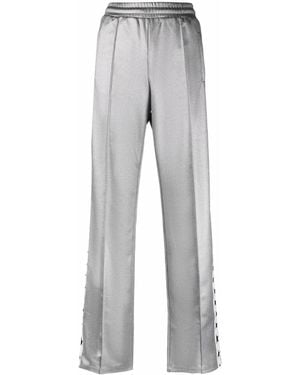 Golden Goose Logo-tape Straight-leg Trousers - Grey