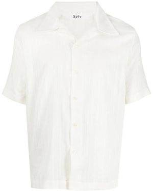 Séfr Pintuck Cotton Shirt - White