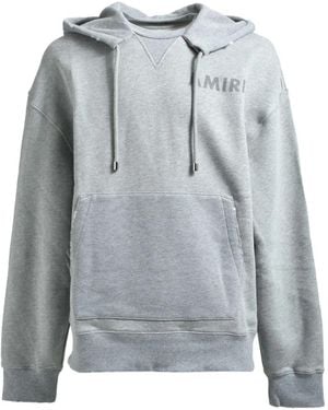 Amiri Logo-Print Hoodie - Grey