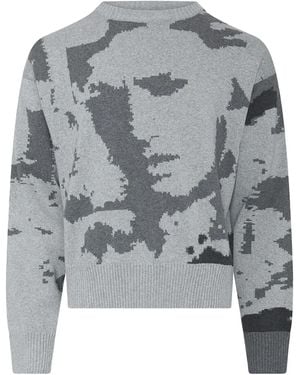 HELIOT EMIL Artwork-Jacquard Sweatshirt - Grey