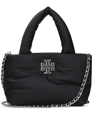Tory Burch Logo-Detail Chain Tote Bag - Black