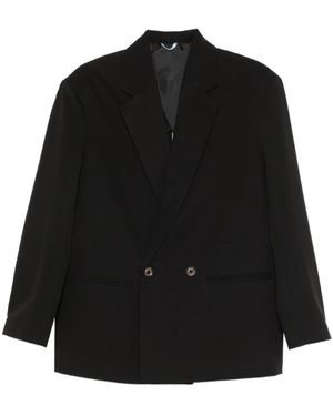 Imperial Notched-Lapel Double-Breasted Blazer - Black