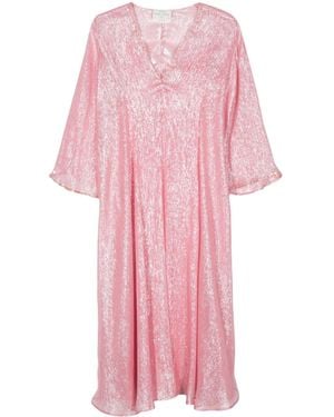 Forte Forte Metallic-Effect Dress - Pink