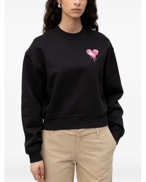 HUGO Heart Motif Sweatshirt - Black