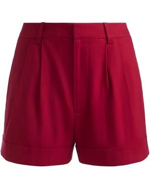 Alice + Olivia Conry Pleated Shorts - Red