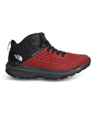 The North Face Exploris High-Top Lace-Up Performance Trainers - Red