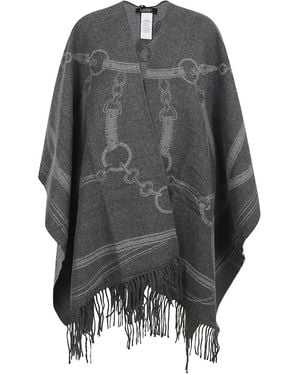Ralph Lauren Real Leather Cape - Gray