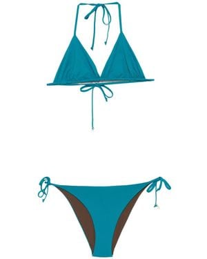 Fisico Bikini Mit Schleifenverschluss - Blau