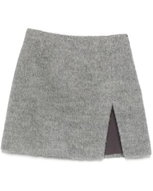 ANDAMANE Minijupe À Fente - Gris