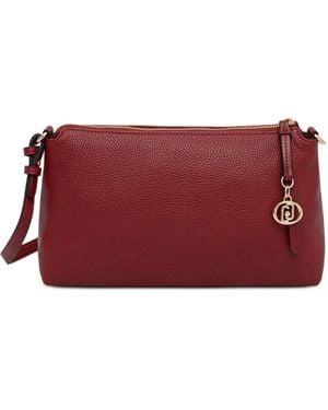 Liu Jo Logo-Charm Pebbled Shoulder Bag - Red