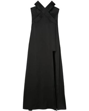 Genny X-Embellished Long Dress - Black