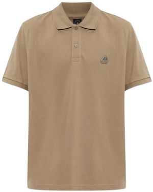 Moose Knuckles Polo De Piqué Con Logo Estampado - Neutro