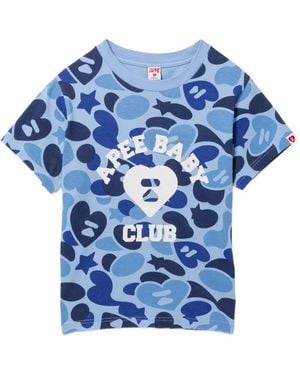 AAPE BY A BATHING AP Logo Camouflage T-Shirt - Blue