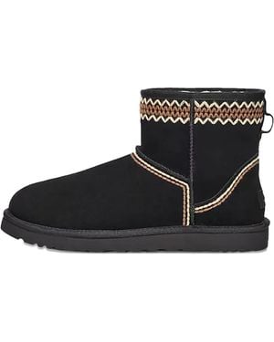 UGG Classic Mini Atherson Stiefel aus Wildleder - Schwarz