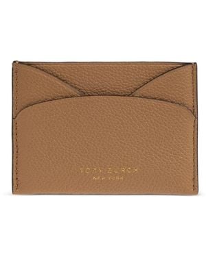 Tory Burch Romy Leather Card Holder - Brown
