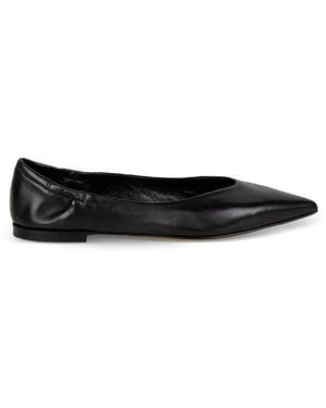 Pomme D ́Or Pointed-Toe Flat Court Shoes - Black