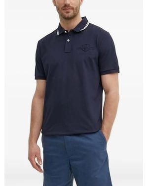 GANT Logo-Embroidered Polo Shirt - Blue