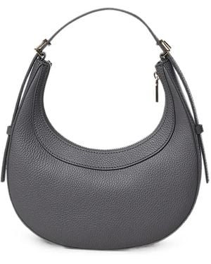 Coccinelle Cabas En Cuir Grainé À Forme Croissant - Gray