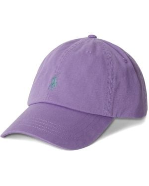 Polo Ralph Lauren Casquette En Coton À Logo Pony Brodé - Purple