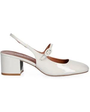 JONAK PARIS Escarpins Vernis Dauphine À Bride Arrière - White