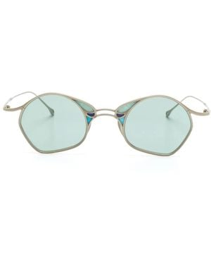Rigards Gemstone-Embellished Geometric-Frame Sunglasses - Green